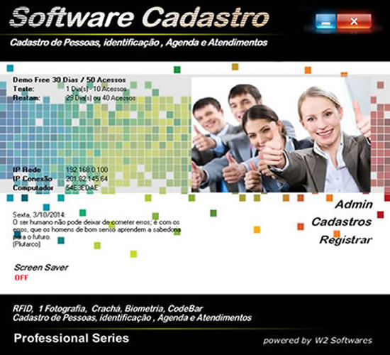 Software cadastro agenda e atendimento de membros sócios